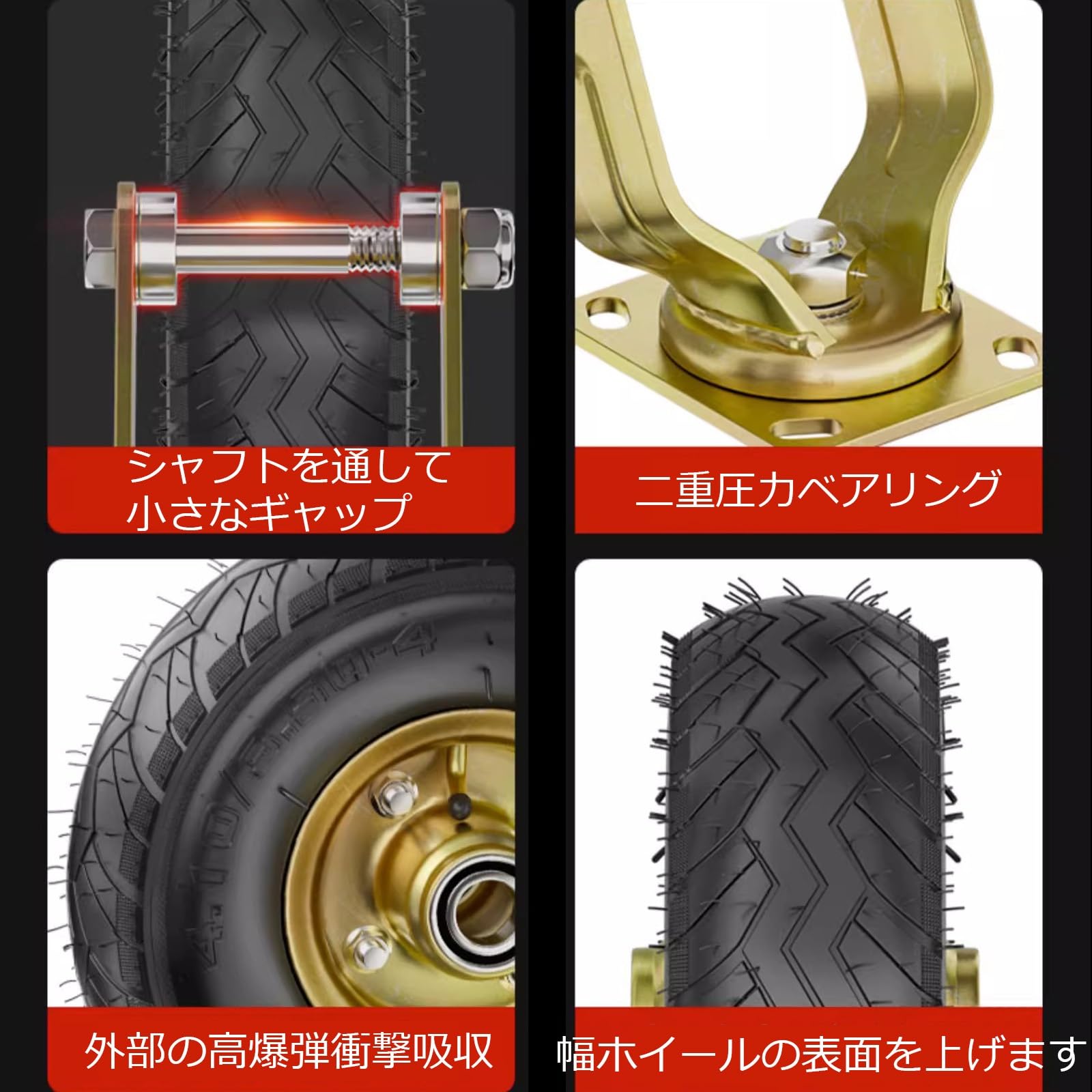 Amazon.co.jp: プレート式 キャスター 2個 Industrial Casters 固定